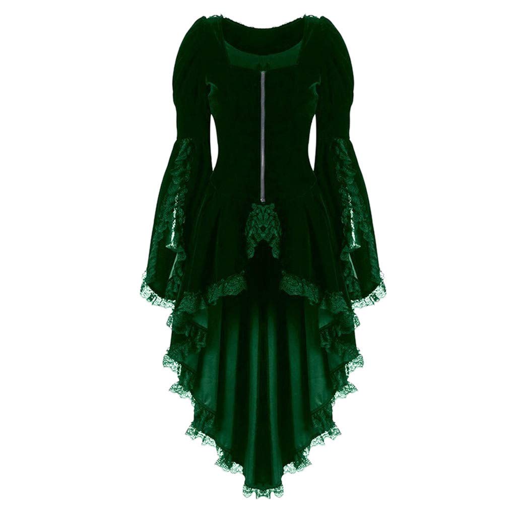 Vintage Rococo Lace-Up Masquerade Ball Gown - Long Halloween Party Dress for Women Plus Size | Gothic Formal Gown for Costume Parties, Halloween Events & Renaissance Fairs