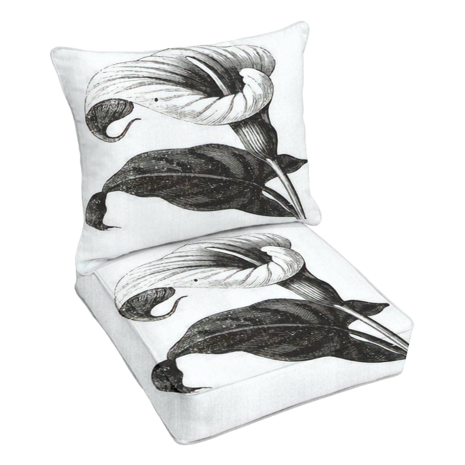 Premium Outdoor Deep Seating Cushion Set - Waterproof Patio Furniture Replacement Cushions for Lounge Chairs - Perfect for Garden, Poolside & Backyard Relaxation