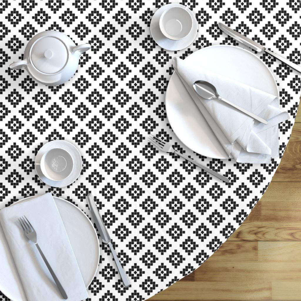 Custom Printed Cotton Sateen Tablecloth 90