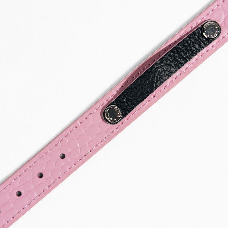 Premium Slim Flamingo Leather Dog Collar - Adjustable & Stylish Pet Accessory for Small to Medium Dogs - Perfect for Daily Walks, Training & Fashion Outfits