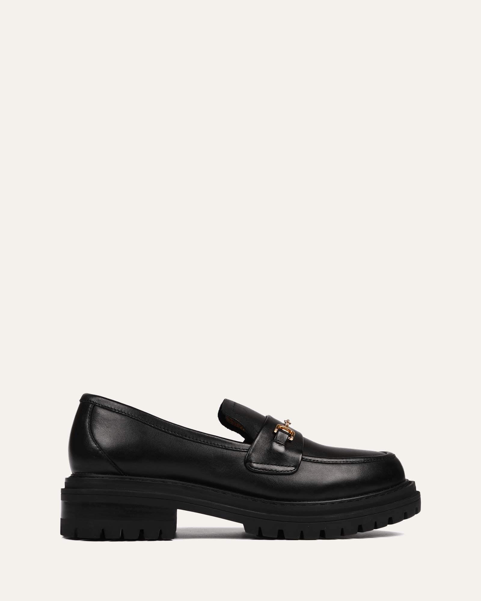 Brixton Black Leather Loafers for Men - Comfortable & Stylish Slip-On Shoes for Casual Wear, Office & Travel