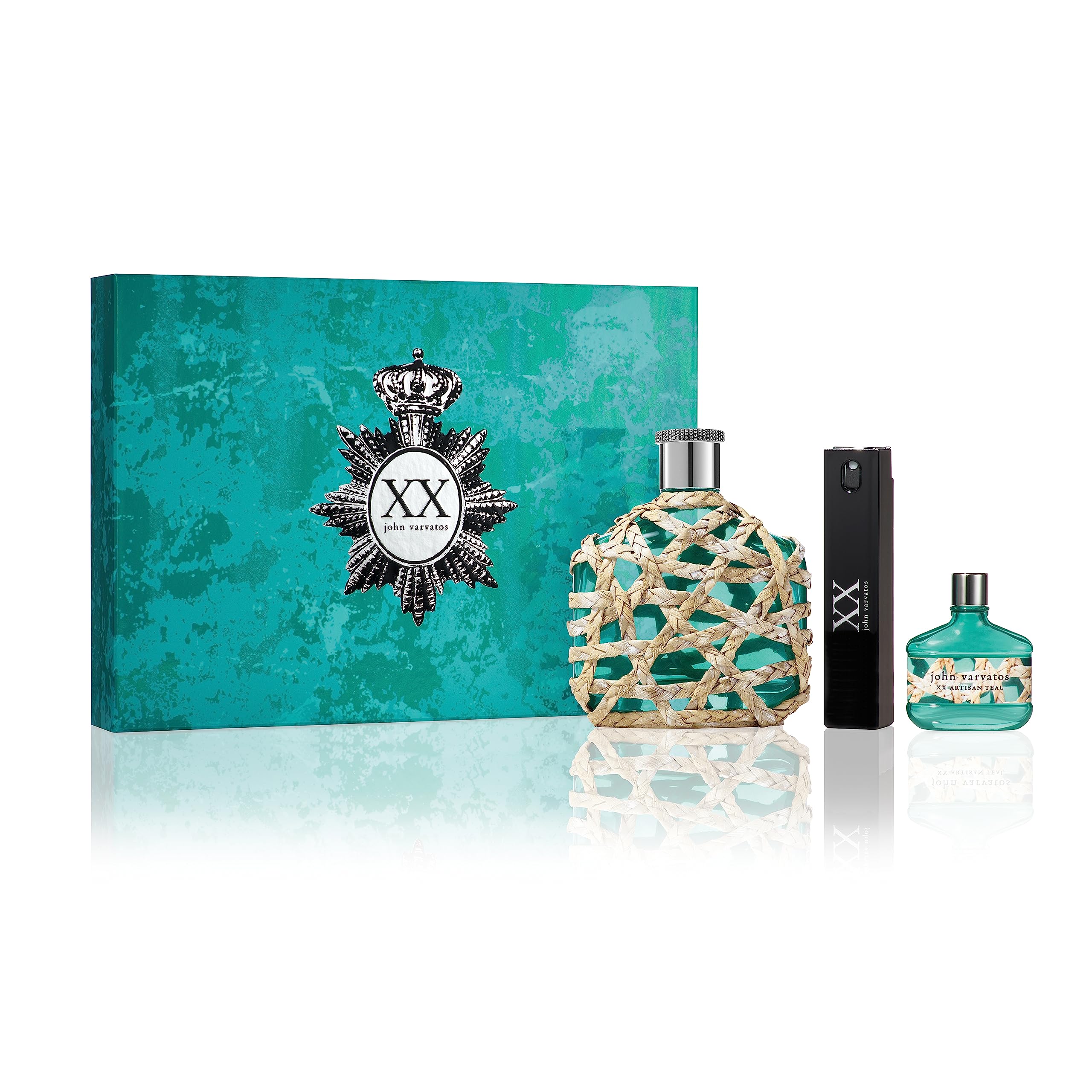 John Varvatos XX Artisan Teal Eau de Toilette EDT Spray for Men - Aquatic Cologne with Rosemary, Mineral Driftwood & Baie Rose Notes - Perfect for Daily Wear, Office & Date Nights