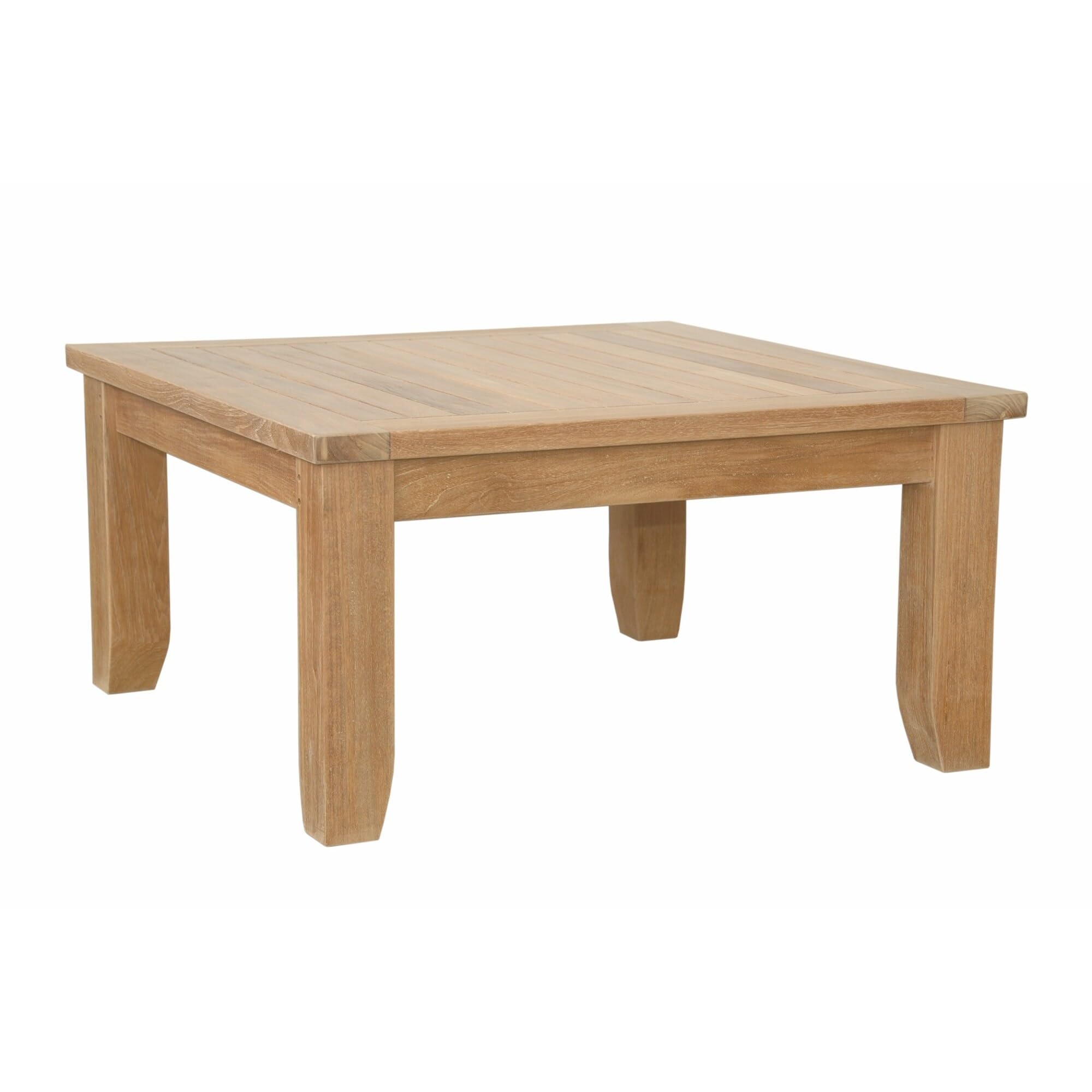 Anderson Teak DS-507 Luxe Square Coffee Table - Solid Teak Wood Modern Living Room Furniture - Perfect for Home Decor, Lounge & Coffee Shop Use