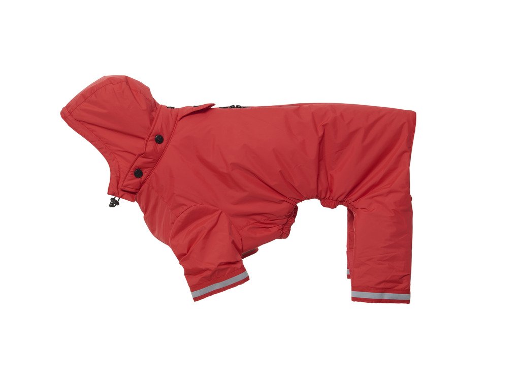 Kruuse Buster Aqua Waterproof Dog Raincoat - Red Small Size for Small Dogs | Perfect for Rainy Walks & Outdoor Adventures