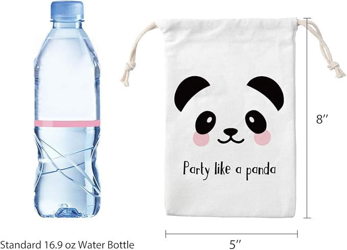 Panda Party Favor Bags 12 Pack - Cute Animal Themed Goodie Bags for Candy, Treats & Gifts | Perfect for Panda Birthday Parties, Baby Showers & Kids' Party Decorations