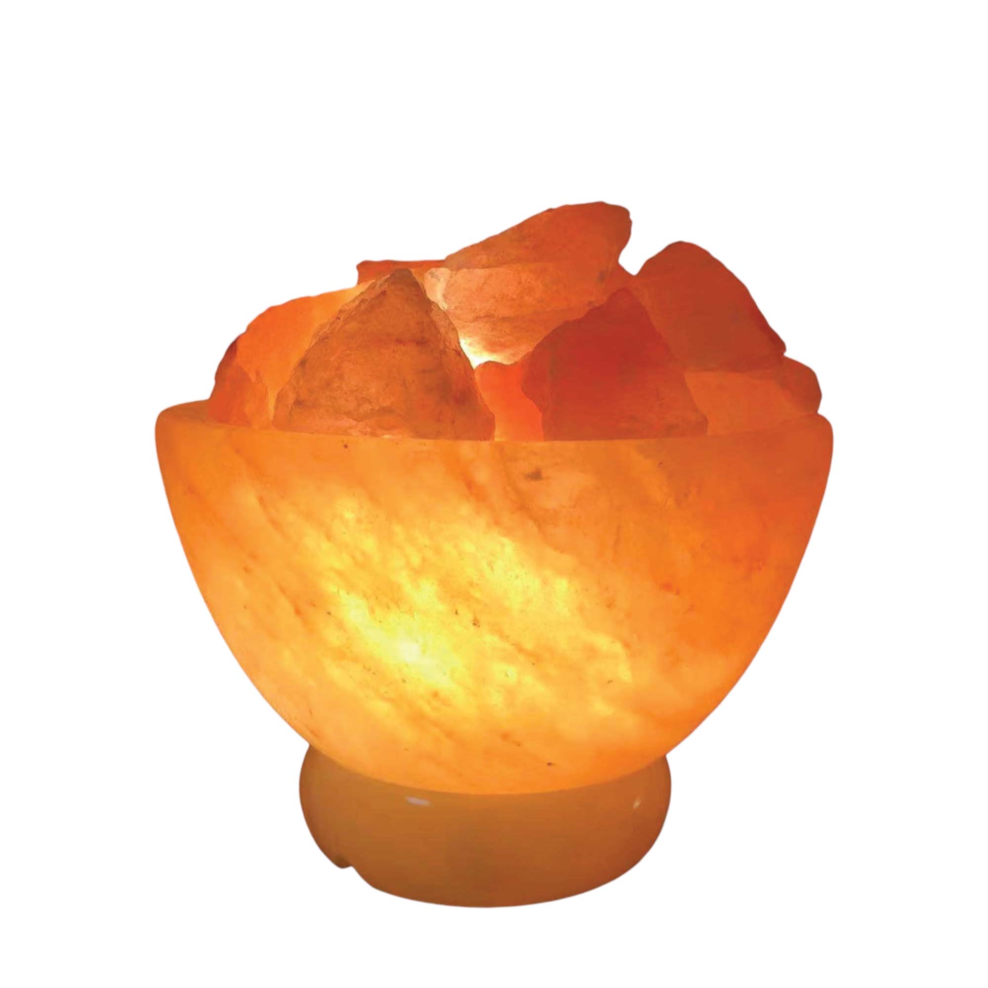 12V 12W Himalayan Pink Salt Lamp - Hand Carved Natural Rock Crystal Night Light with On/Off Switch | Perfect for Bedroom, Yoga Room, Meditation & Relaxation Therapy