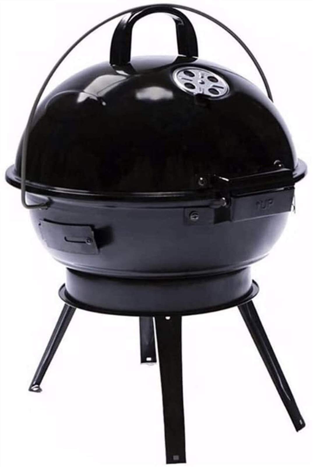 Premium Cast Iron Charcoal Grill - Large Portable Outdoor BBQ Grill for Picnics, Patio & Backyard Cooking | Heavy Duty Enamel Folding Design for Camping & Tailgating