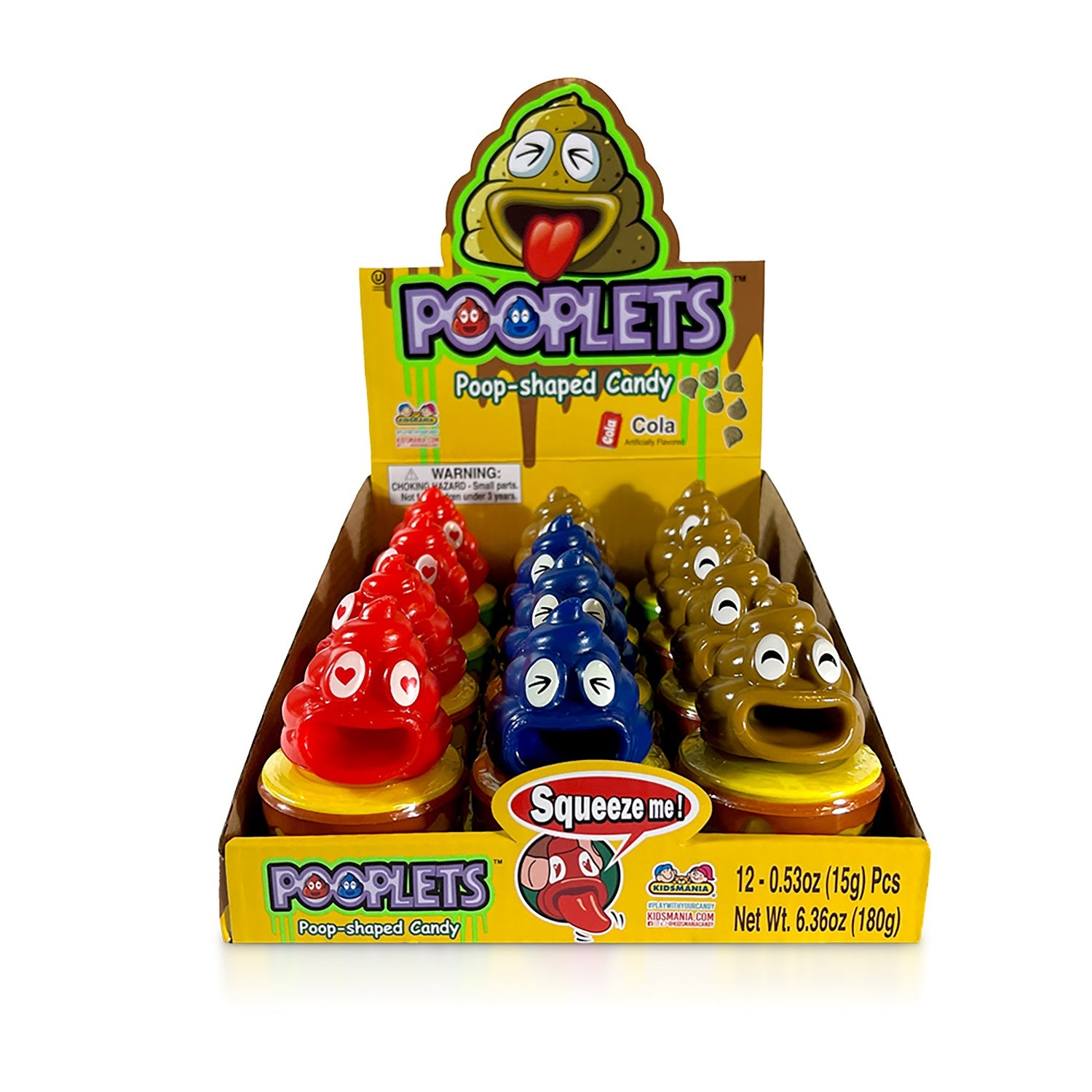 Kidsmania Pooplets Candy - 12 Count Box | Fun & Tasty Treats for Kids Birthday Parties, Halloween & School Snacks