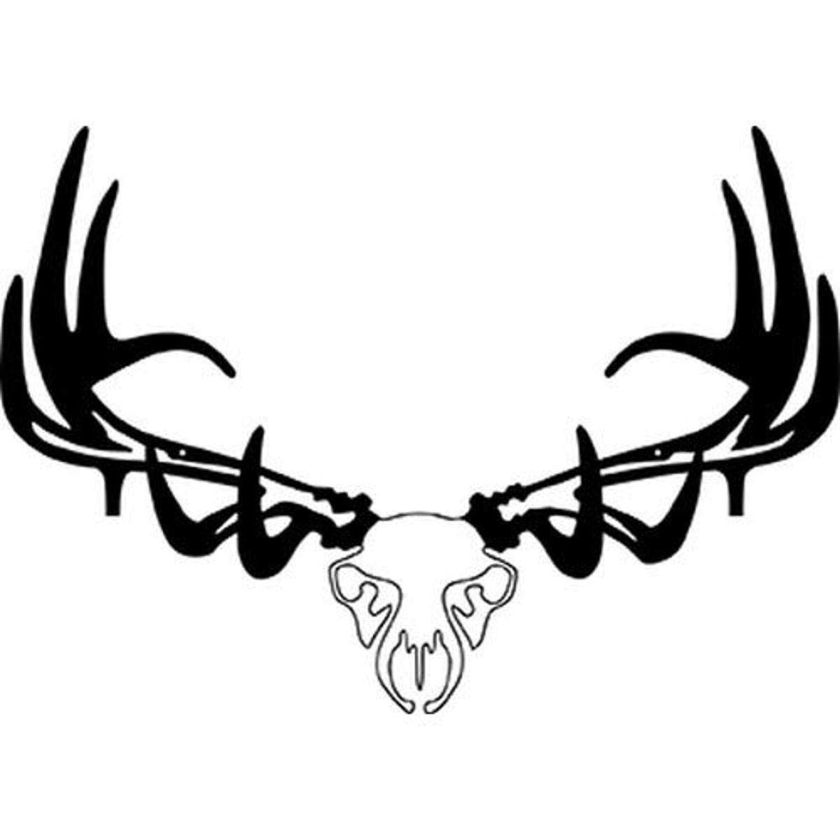 Elk Skull Bow Holder - Rustic Wall Mounted Deer Antler Bow Rack for Hunting & Archery Gear - Perfect for Cabin, Lodge, or Man Cave Decor
