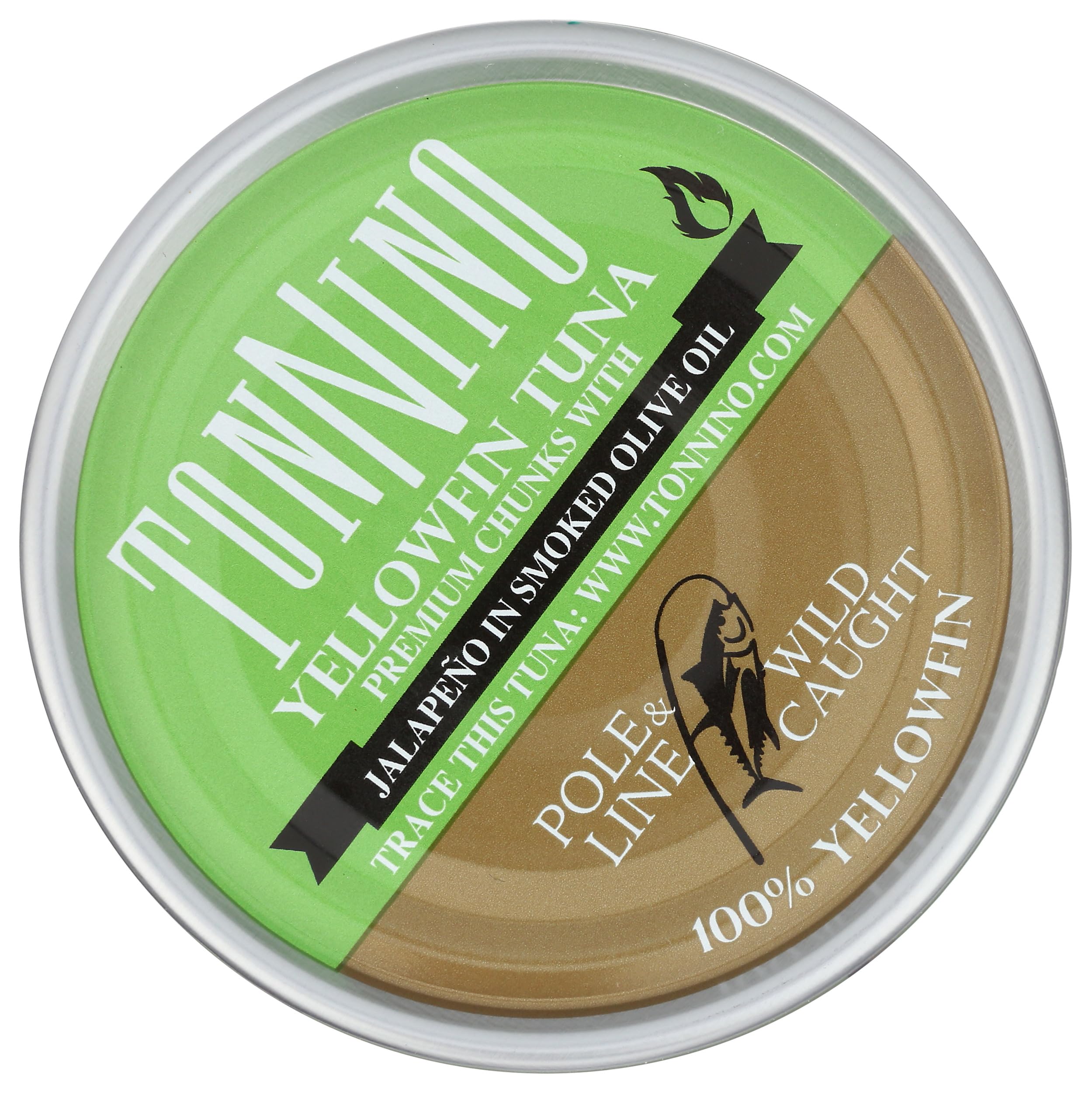 Premium Tonnino Smoked Jalapeno Yellowfin Tuna in Olive Oil - 4.94 oz Can | High-Quality Canned Tuna for Sandwiches, Salads & Keto Meals | Gluten-Free & Keto-Friendly Seafood Snack