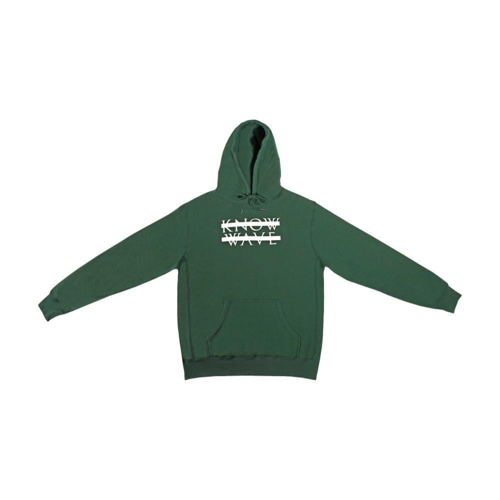 KNOW WAVE Screenprinted Wavele Pullover Olive Green - Stylish Streetwear Hoodie for Men & Women | Perfect for Casual Outfits, Skateboarding & Urban Fashion