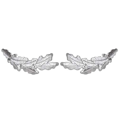 Scrambled Eggs Patches for Military Caps - Metallic Silver Iron-On Badges - Perfect for Army Uniforms, Veterans Events & Military Collectors