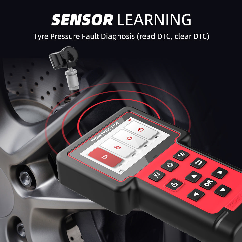 THINKTPMS T100 TPMS Programming Scan Tool - Professional Automotive Tire Pressure Sensor Diagnostic Equipment for Cars, Trucks & SUVs - Perfect for Mechanics & DIY Enthusiasts