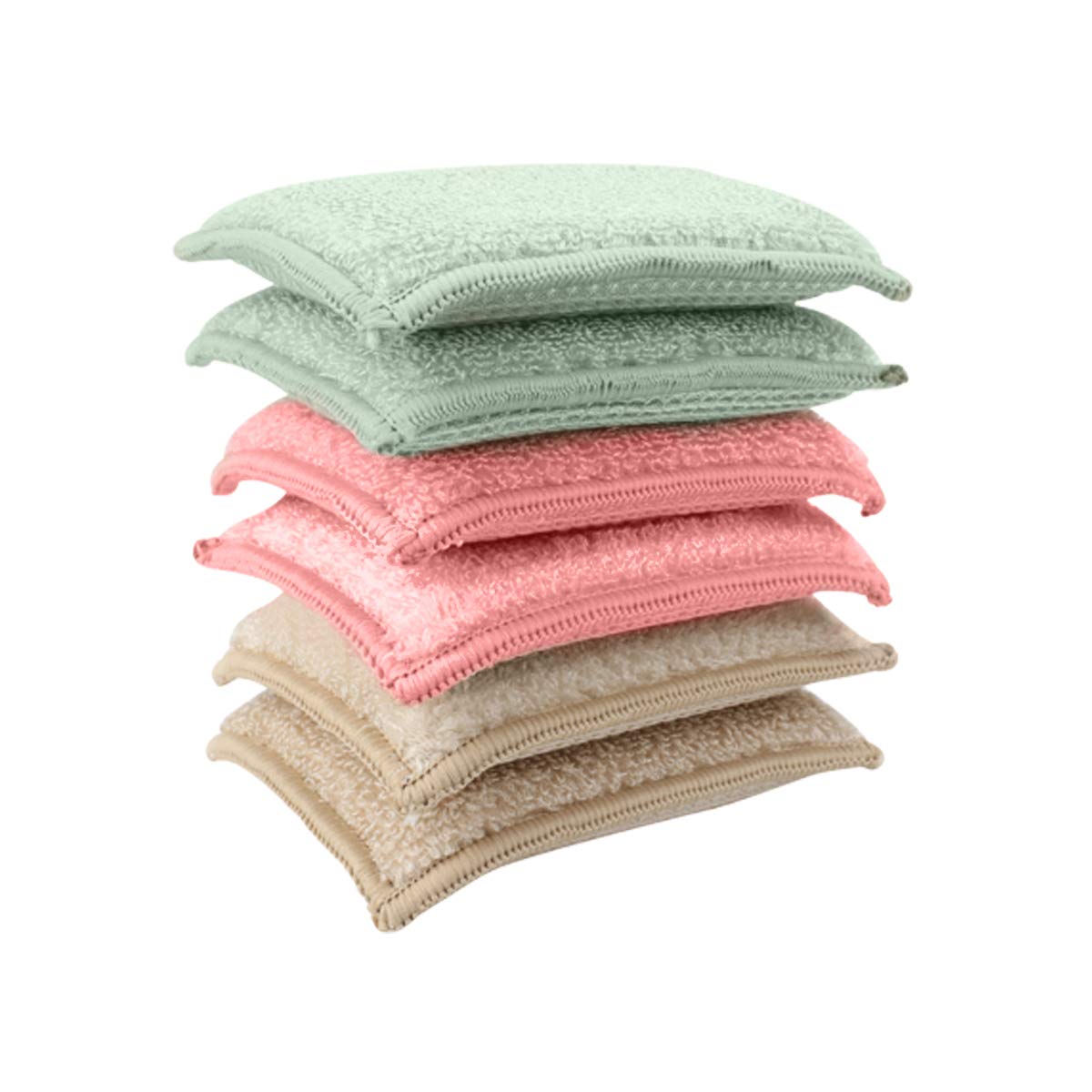 KMAKII Bamboo Dish Sponges - Super Absorbent, Pack of 6 | Kitchen Cleaning Essentials