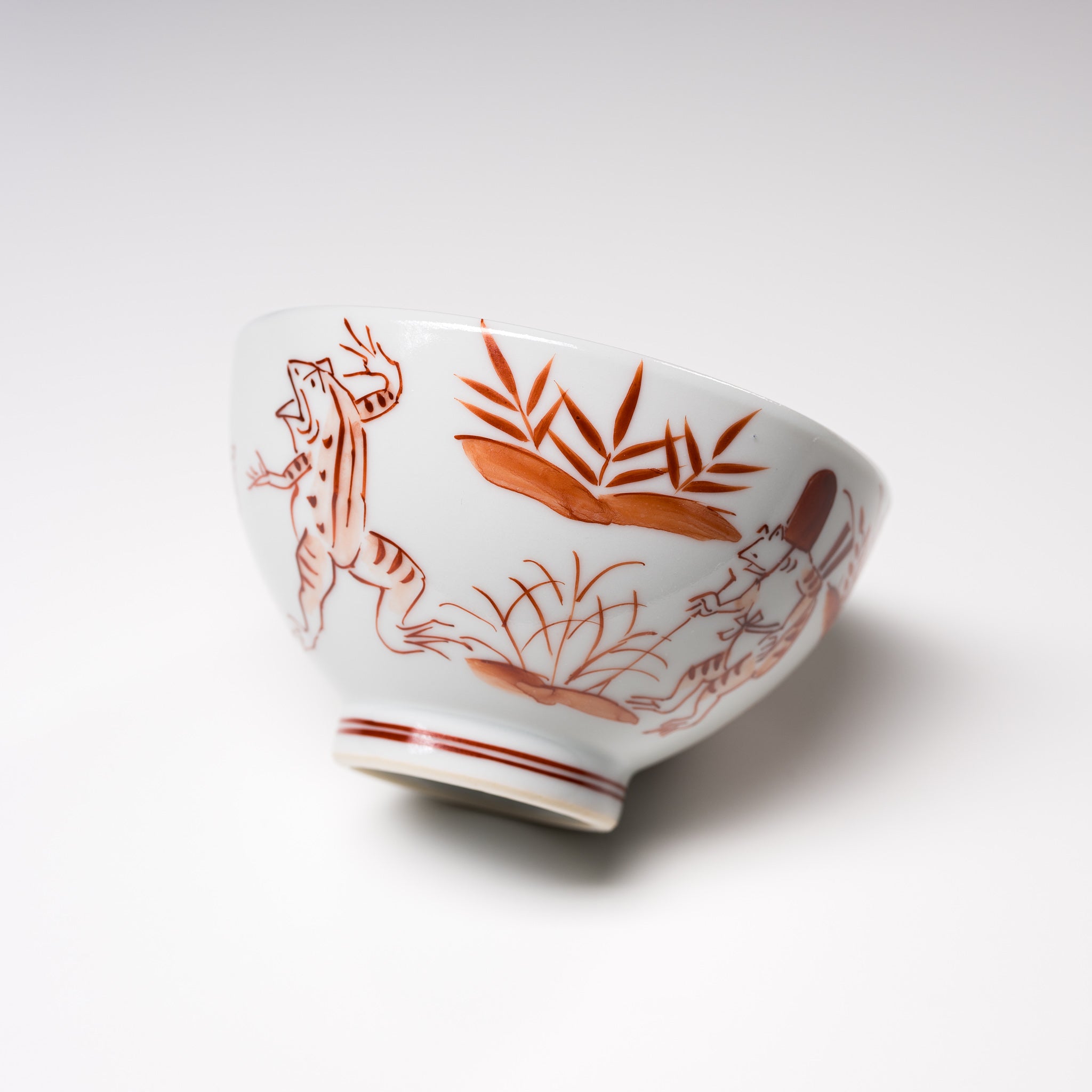 Handmade Kyoto Kiyomizu Ware Kumidashi Tea Cup - Red Kozanji Design, Authentic Japanese Ceramic for Matcha, Sencha & Tea Ceremonies - Perfect Gift for Tea Lovers & Zen Decor