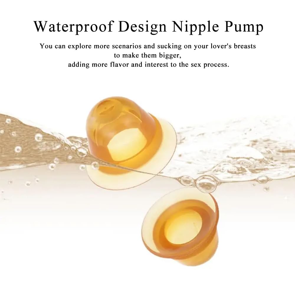 2Pcs Nipple Suckers for Women - Powerful Suction Nipple Stimulator & Clitoral Toy - Couples Adult Toys for Enhanced Pleasure & Sensual Play - Perfect for Foreplay, BDSM & Spicing Up Your Sex Life