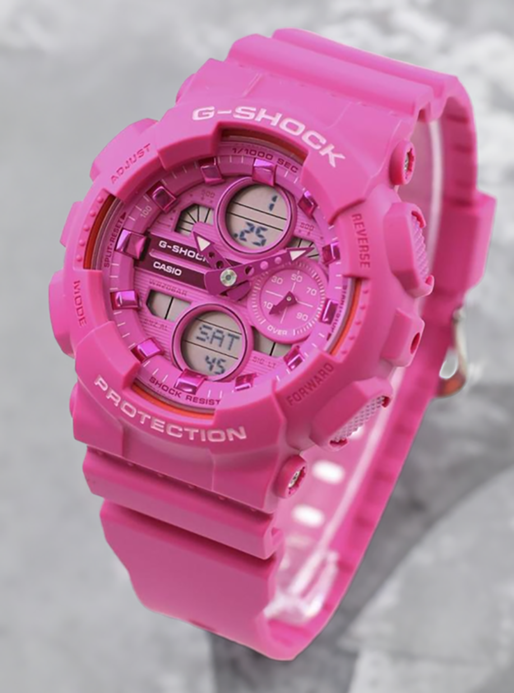 CASIO G-Shock GMA-S140PP-4AJF Pink Analog-Digital Watch for Women - Shock Resistant, Waterproof, Solar Powered - Perfect for Sports, Outdoor Activities & Fashion Accessories