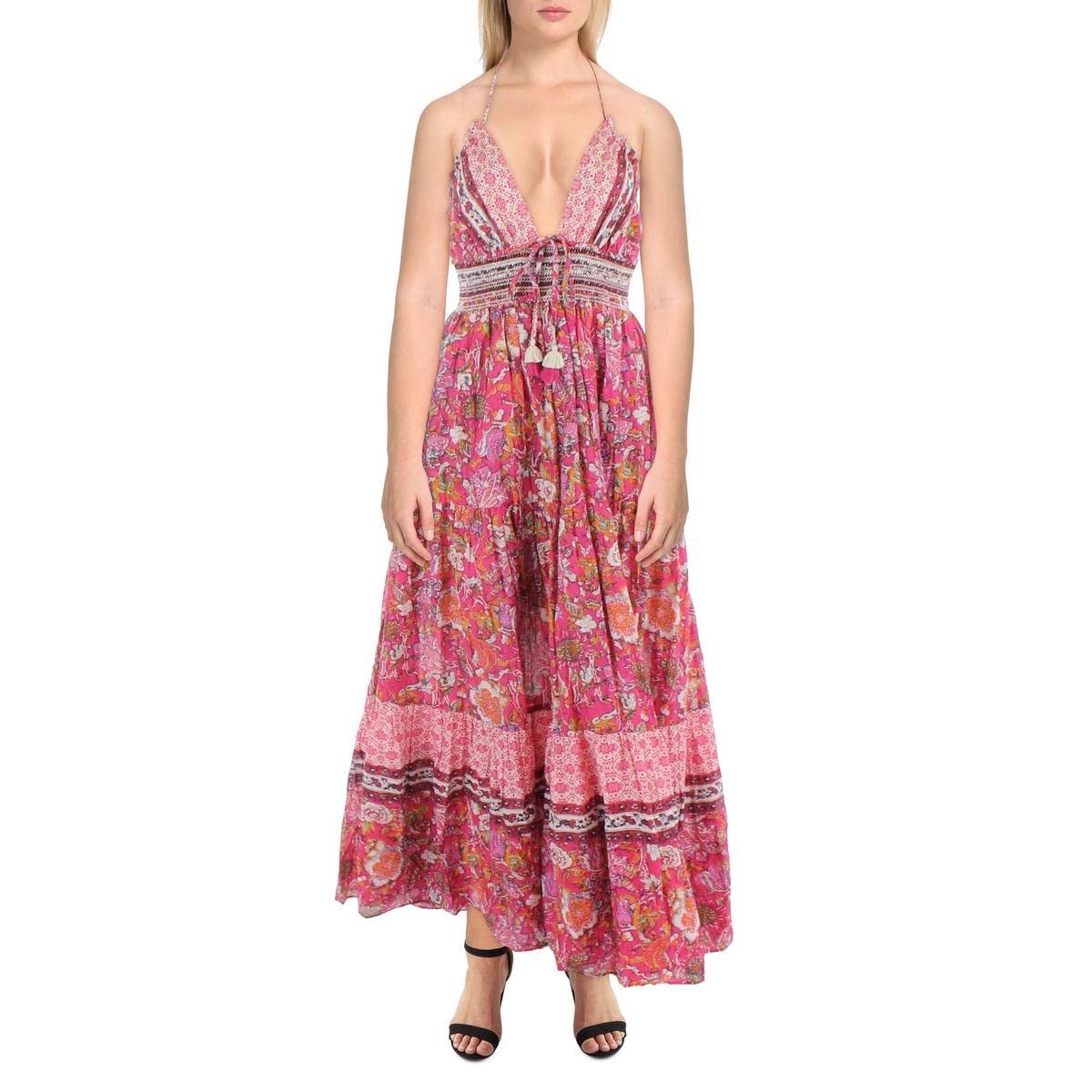 Free People Real Love Maxi Dress - Boho Floral Print Long Maxi Dress for Women | Perfect for Beach Vacations, Summer Festivals & Boho Chic Outfits