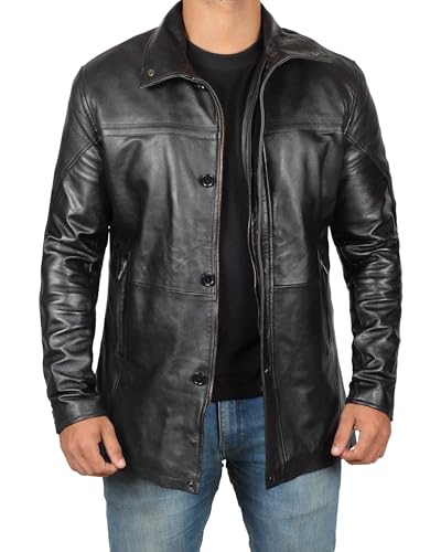 Bristol Black Leather Jacket Men