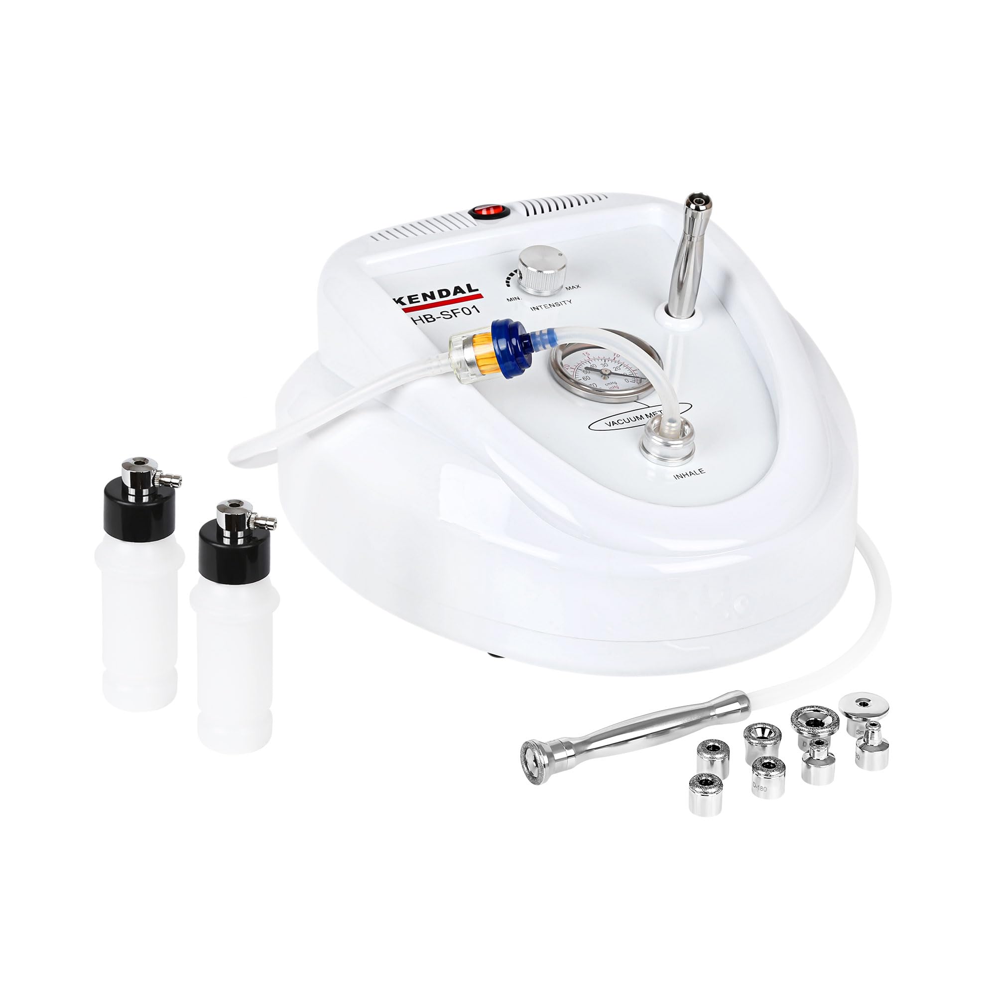 Professional Diamond Microdermabrasion Machine for Face - Kendal Dermabrasion Device with Vacuum Blackhead Removal & Hydrating Spray - Esthetician Supplies & Home Skin Care - Perfect for Acne Treatment, Anti-Aging & Glowing Skin