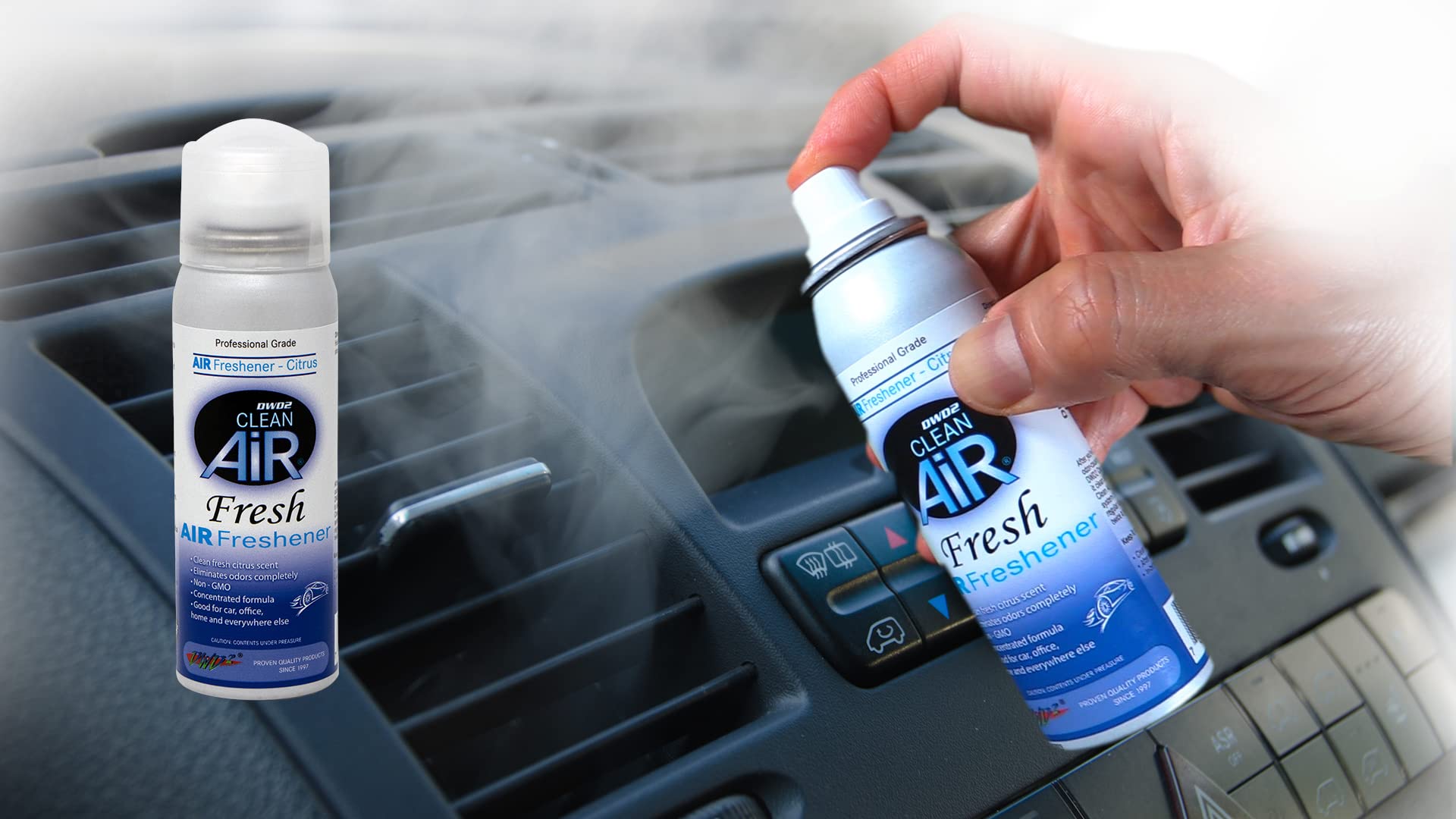 Clean Air® Fresh Citrus Air Freshener - 3 Pack | Natural Scent for Home, Car & Office | Eliminates Odors & Refreshes Air