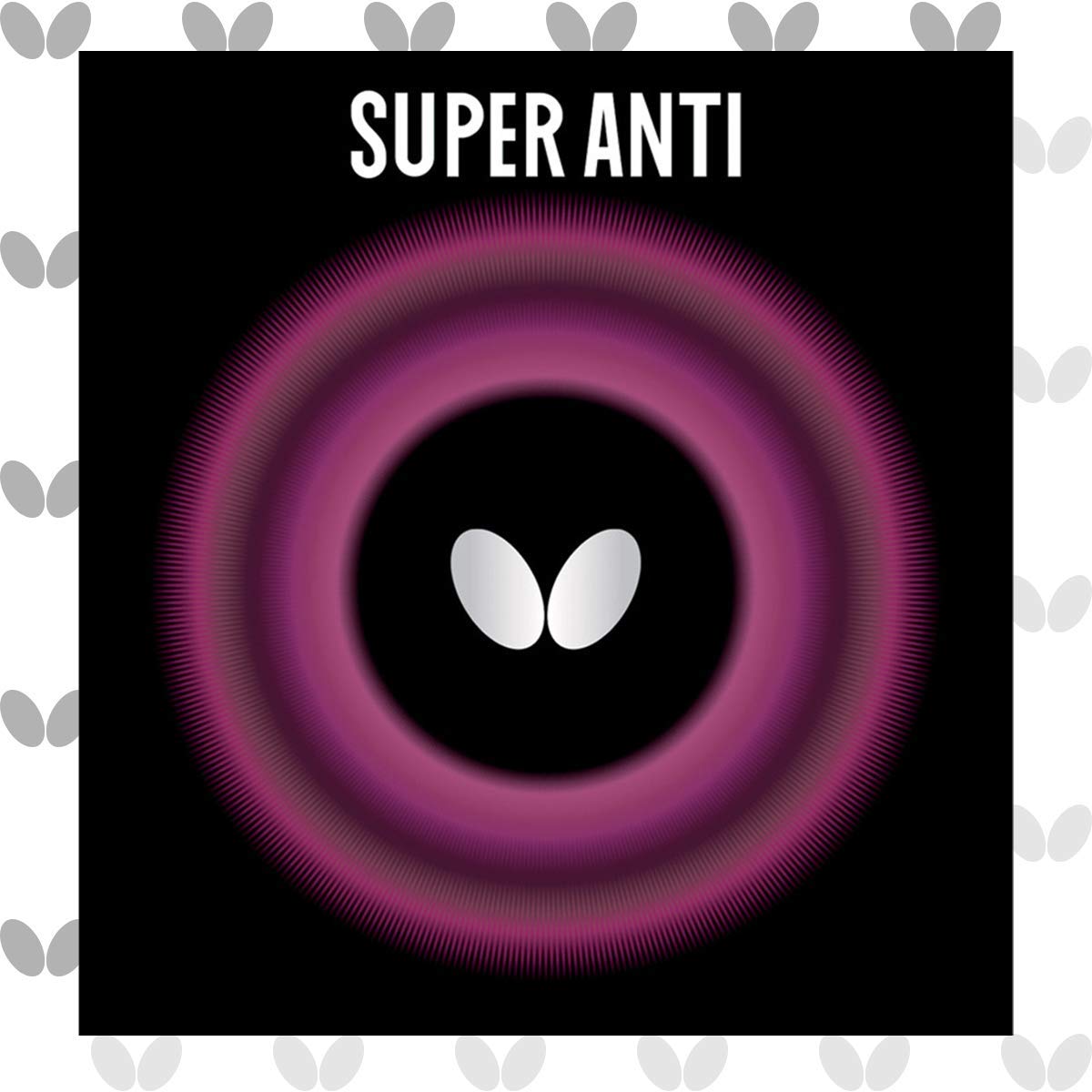 Butterfly Super Anti Table Tennis Rubber - 1.9mm Thick | Red or Black | Professional Inverted Ping Pong Rubber Sheet | Perfect for Tournament Play & Training Sessions