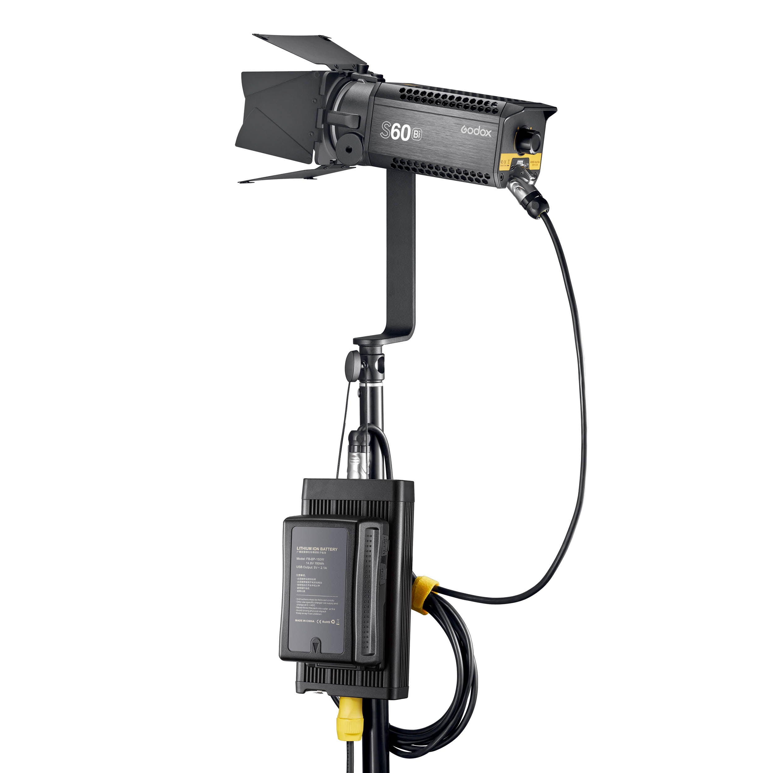Godox S60Bi 3-Head LED Lighting Kit with Softbox - Professional Continuous Lighting for Photography, Videography, and YouTube Studio Setup