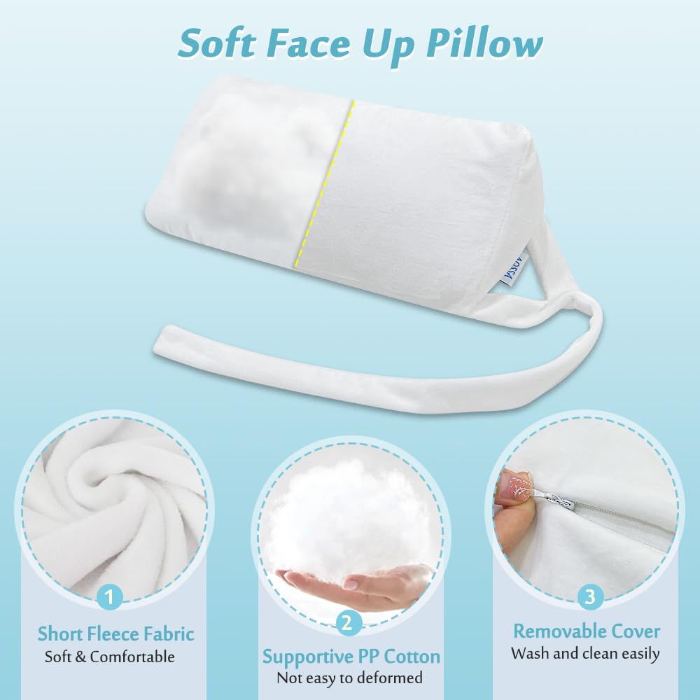 Anti-Wrinkle Beauty Pillow for Back Sleeping - Post-Surgery Head Support & Wrinkle Prevention - Orthopedic Positioning Pillow for Better Sleep & Skin Care - Perfect for Recovery, Anti-Aging & Comfortable Night Rest