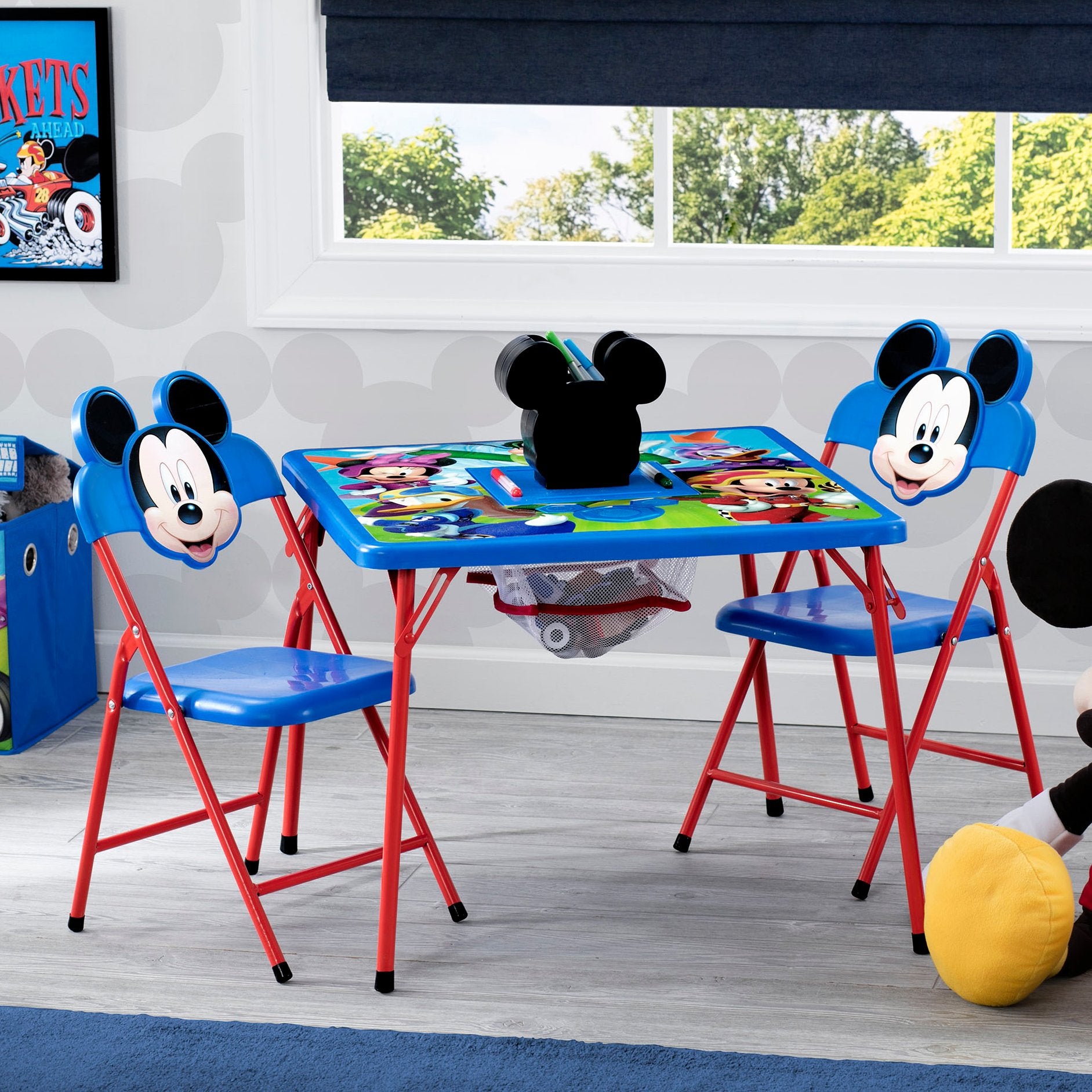 Mickey Mouse 4-Piece Kids Furniture Set - Table & Chairs for Toddlers - Playroom, Bedroom & Nursery Decor - Disney Themed Children's Furniture