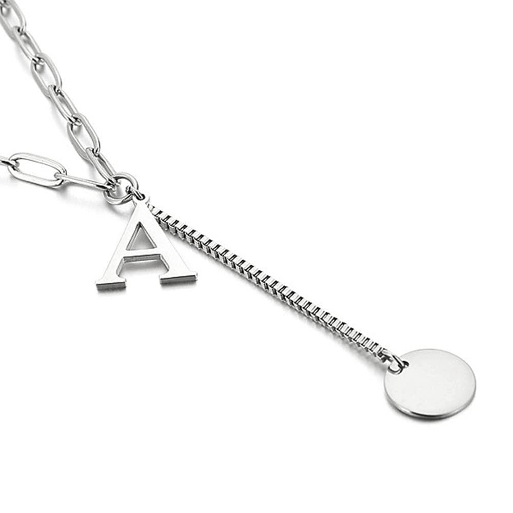 Pera Jewelry Silver Plated Initial Necklace A-Z, Personalized Alphabet Pendant Necklace for Women - Adjustable Chain, Minimalist Tiny Dainty Choker with Gift Box | Perfect for Birthdays, Anniversaries & Everyday Elegance