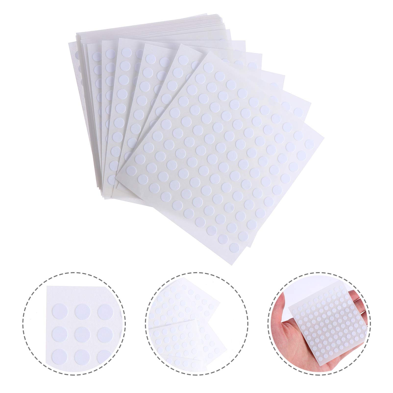 EXCEART 20 Sheets Removable Double Sided Foam Dot Stickers - Clear Circle Adhesive Dots for Posters, Crafts, Scrapbooking & DIY Projects - Perfect for Home Decor, School Projects and Office Organization