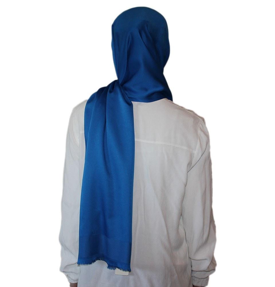 Aker Solid Shawl 1002SLK 924 Bright Blue - Lightweight Womens Fashion Scarf for Casual Outfits, Office Wear & Special Occasions