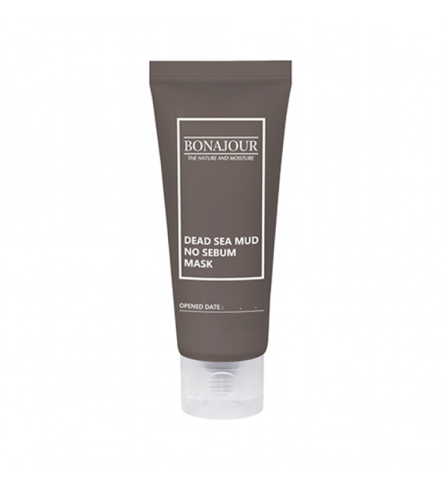 BONAJOUR Dead Sea Mud No Sebum Mask 50ml - Deep Cleansing & Oil Control Facial Treatment for Acne & Blackheads - Perfect for Oily & Combination Skin Care Routine