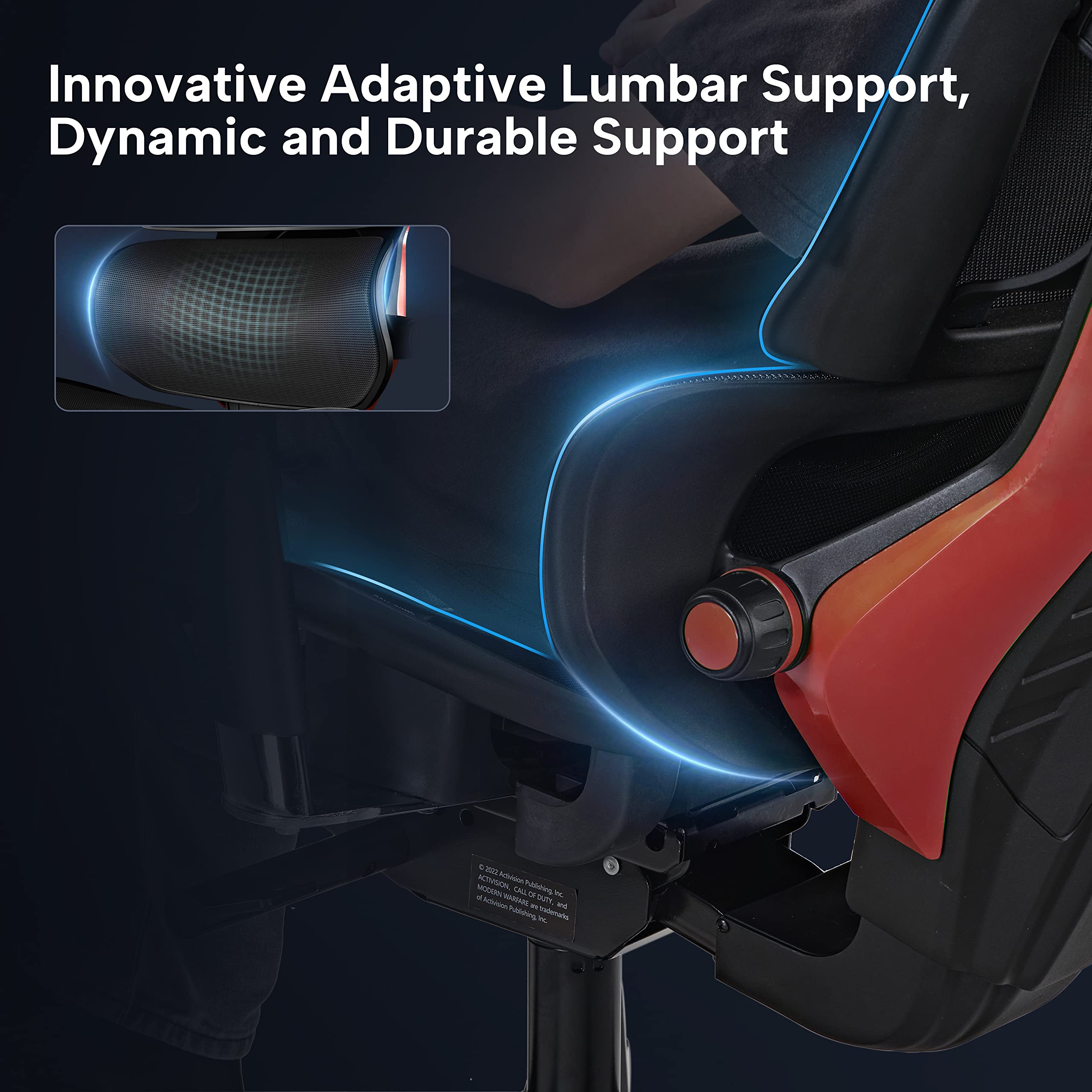 EUREKA ERGONOMIC Typhon Gaming Chair - Ergonomic Office Chair with Lumbar Support & 4D Adjustable Armrests, Breathable Mesh High Back Computer Chair with Seat Depth Adjustment (Black/Red) - Perfect for Gaming, Home Office & Long Work Sessions