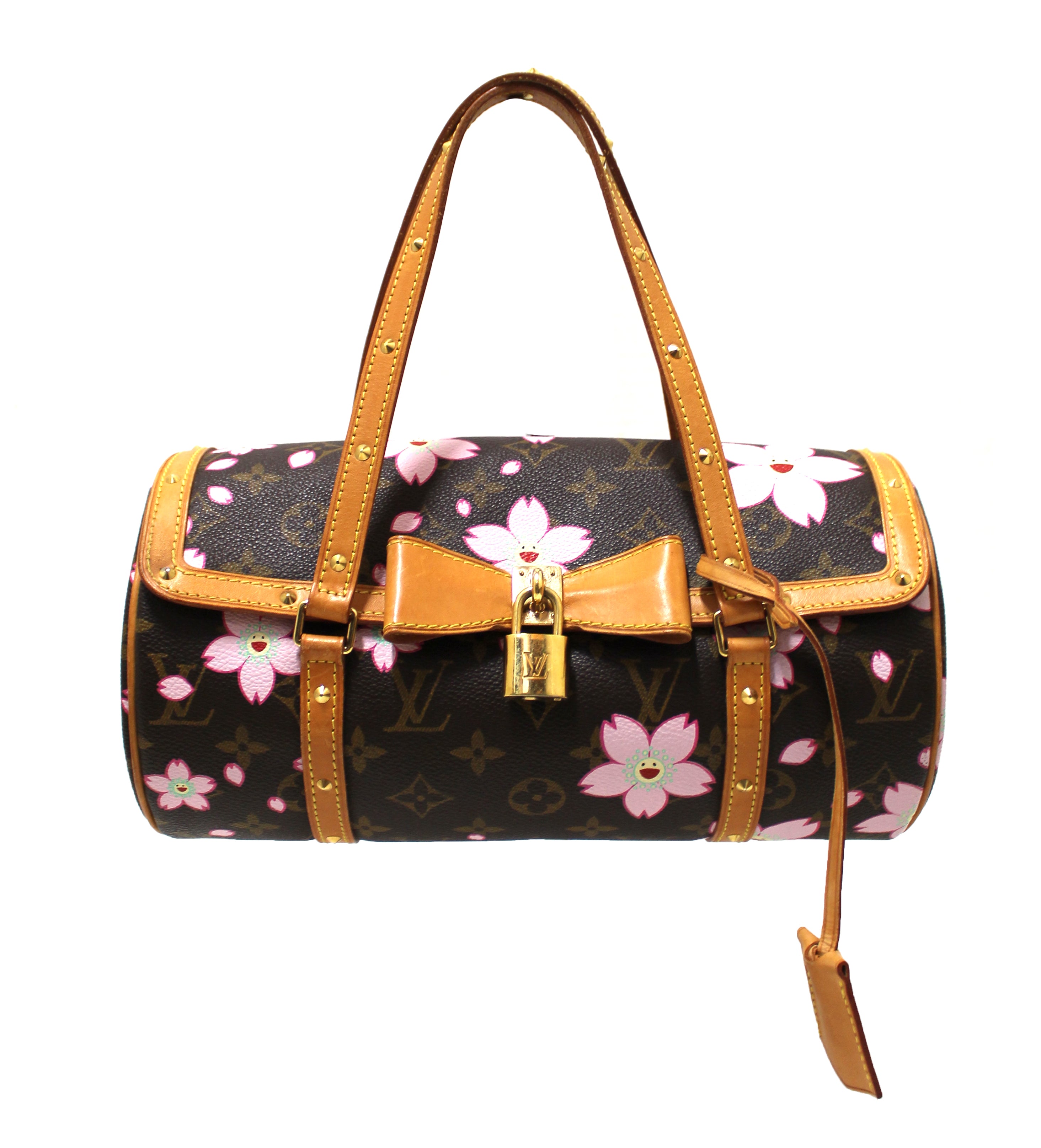 Authentic Louis Vuitton Monogram Cherry Blossom Papillon 26 Handbag - Limited Edition Luxury Shoulder Bag for Women, Perfect for Date Night, Parties & Special Occasions