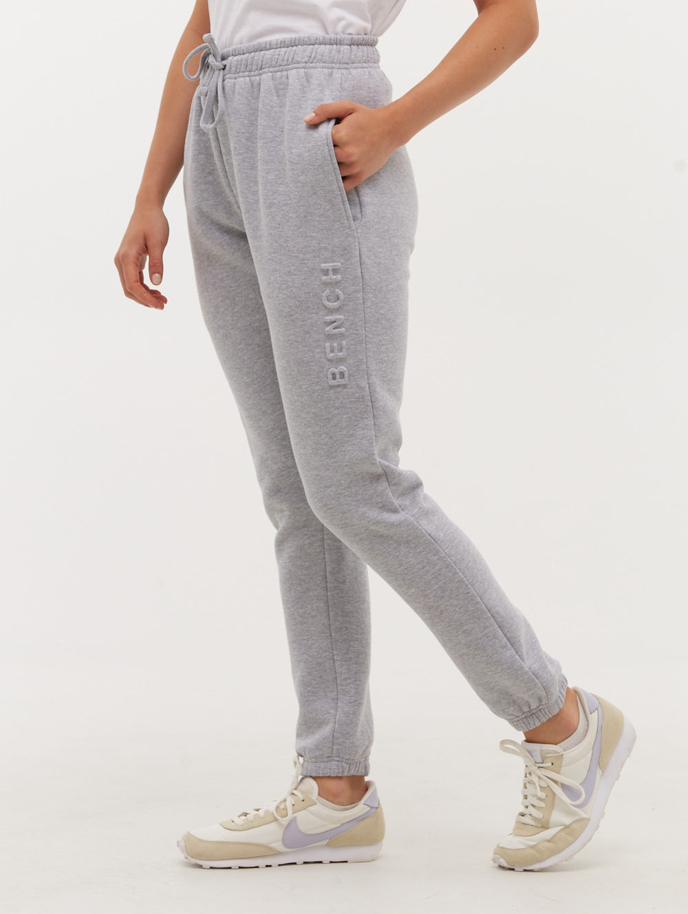 Marianna Women's High Waist Joggers with Debossed Logo - Soft Lounge Pants for Yoga, Running & Casual Wear