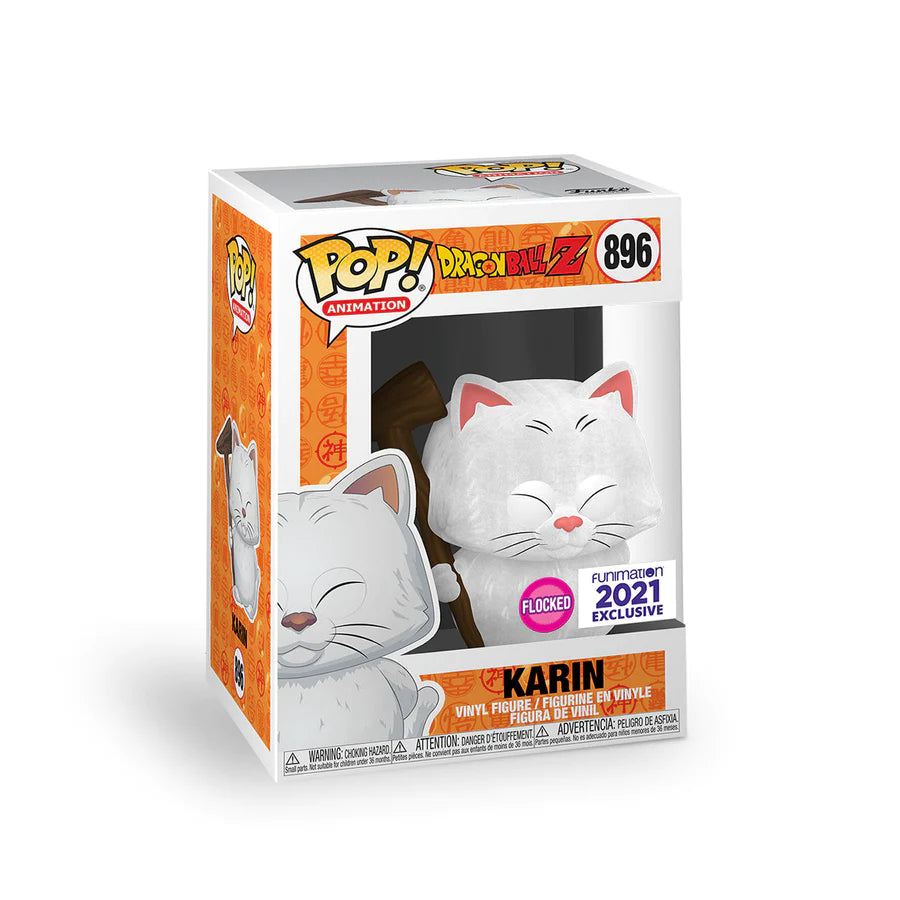 Dragon Ball Z Karin (Flocked) Funko Pop! Vinyl Figure #896 - 2021 Funimation Exclusive Collectible - Perfect for Anime Fans & Display Shelves