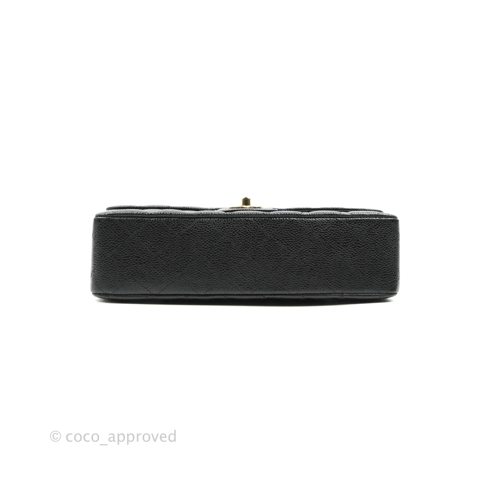 Chanel Classic M/L Medium Double Flap Bag in Black Caviar Leather with 24K Gold Hardware - Luxury Handbag for Women, Perfect for Evening Events & Special Occasions