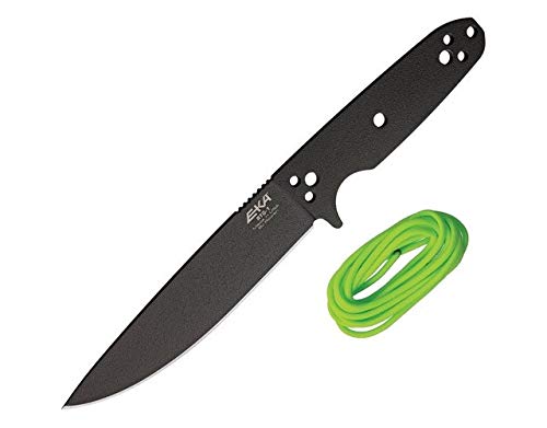 EKA RTG-1 Tactical Fixed Blade Knife - Black Survival Knife for Outdoor Camping, Hunting & Bushcraft | Durable Full Tang Construction
