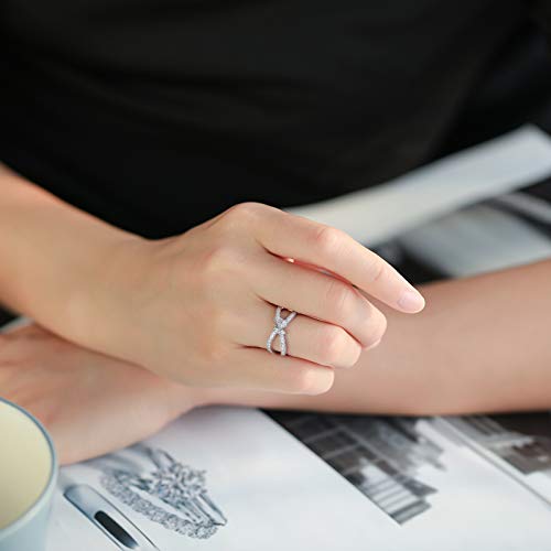 18K Solid Gold Criss Cross Diamond Ring - Infinity Knot & Lover's Knot Engagement Ring in 3 Colors (All Sizes) | Perfect for Weddings, Anniversaries & Romantic Gifts | Wholesale Available
