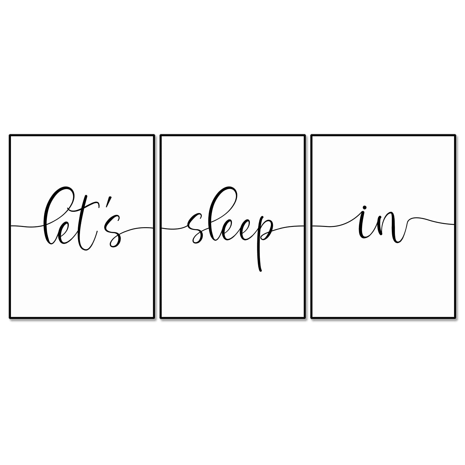 Modern Abstract Art Prints Set of 3 - 11x14 Inch Unframed Wall Decor for Bedroom, Living Room & Office - Perfect Above Bed Artwork for Home Decor