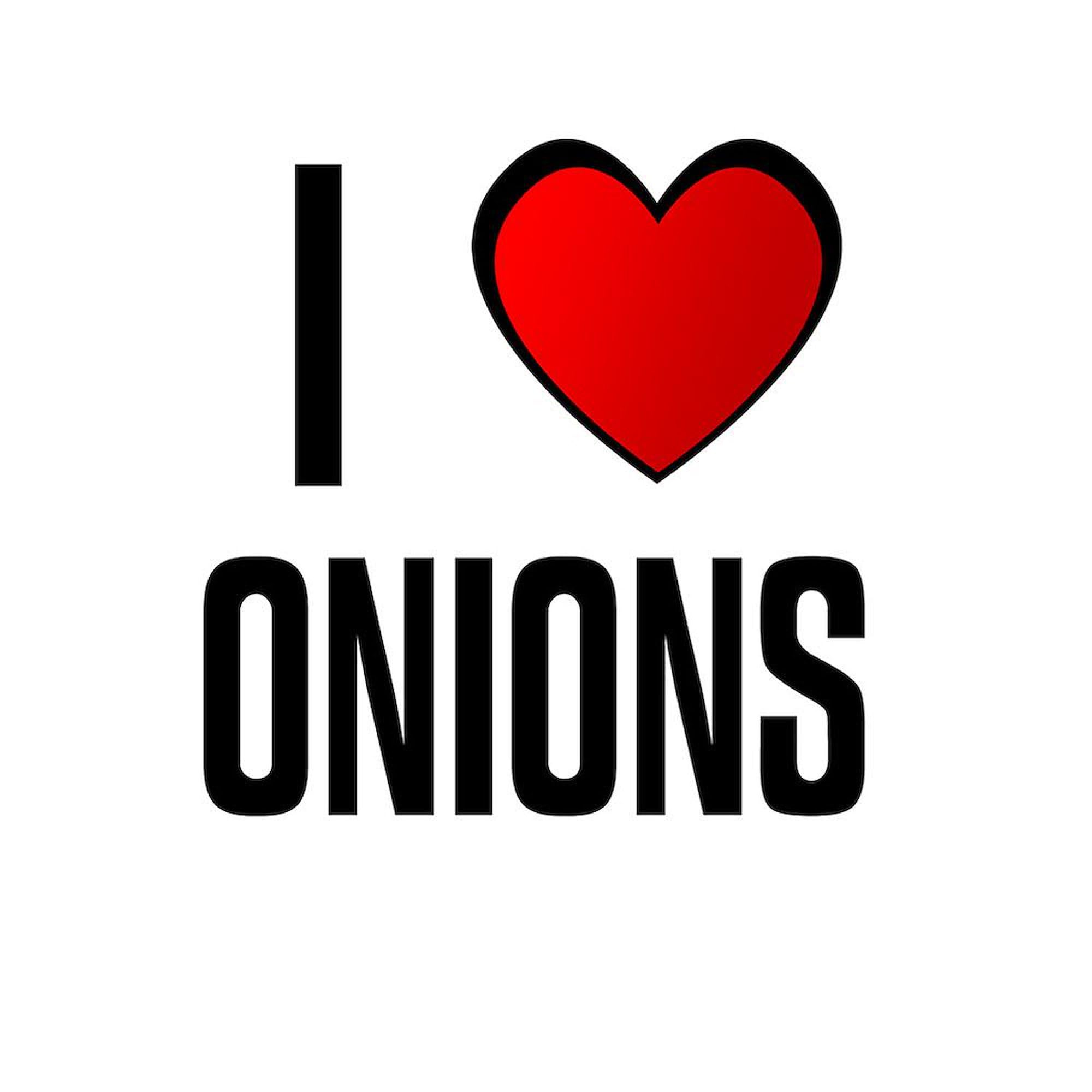 I LOVE ONIONS 11 oz Ceramic Coffee Mug (325 ml) - Funny Novelty Gift for Onion Lovers, Perfect for Tea, Hot Chocolate & Office Use - CafePress