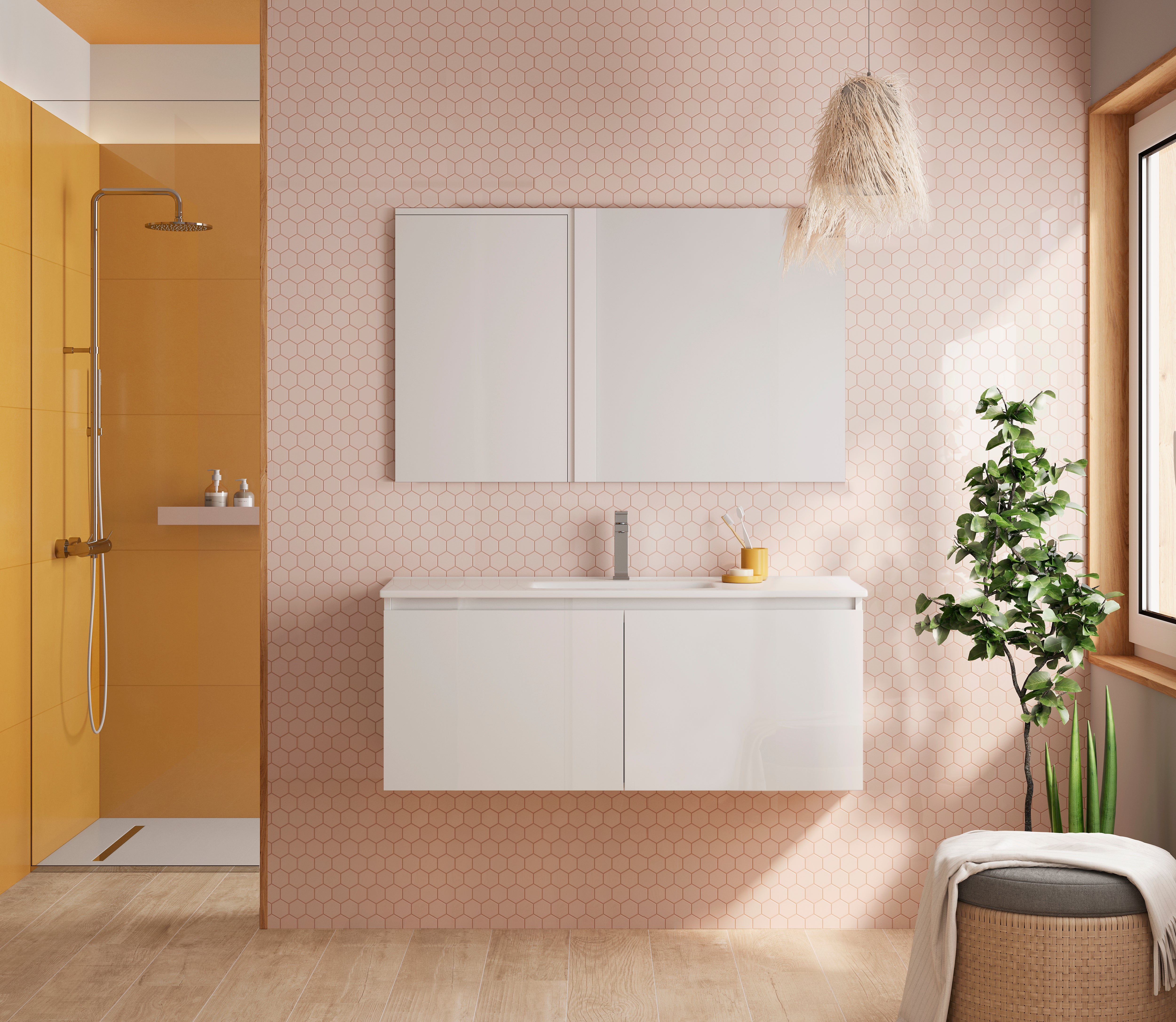 Modern Malibu Bathroom Vanity Cabinet with Ceramic Sink - 36 Inch White Bathroom Storage with Soft Closing Drawers - Perfect for Master Bath, Guest Bath & Powder Room Renovations