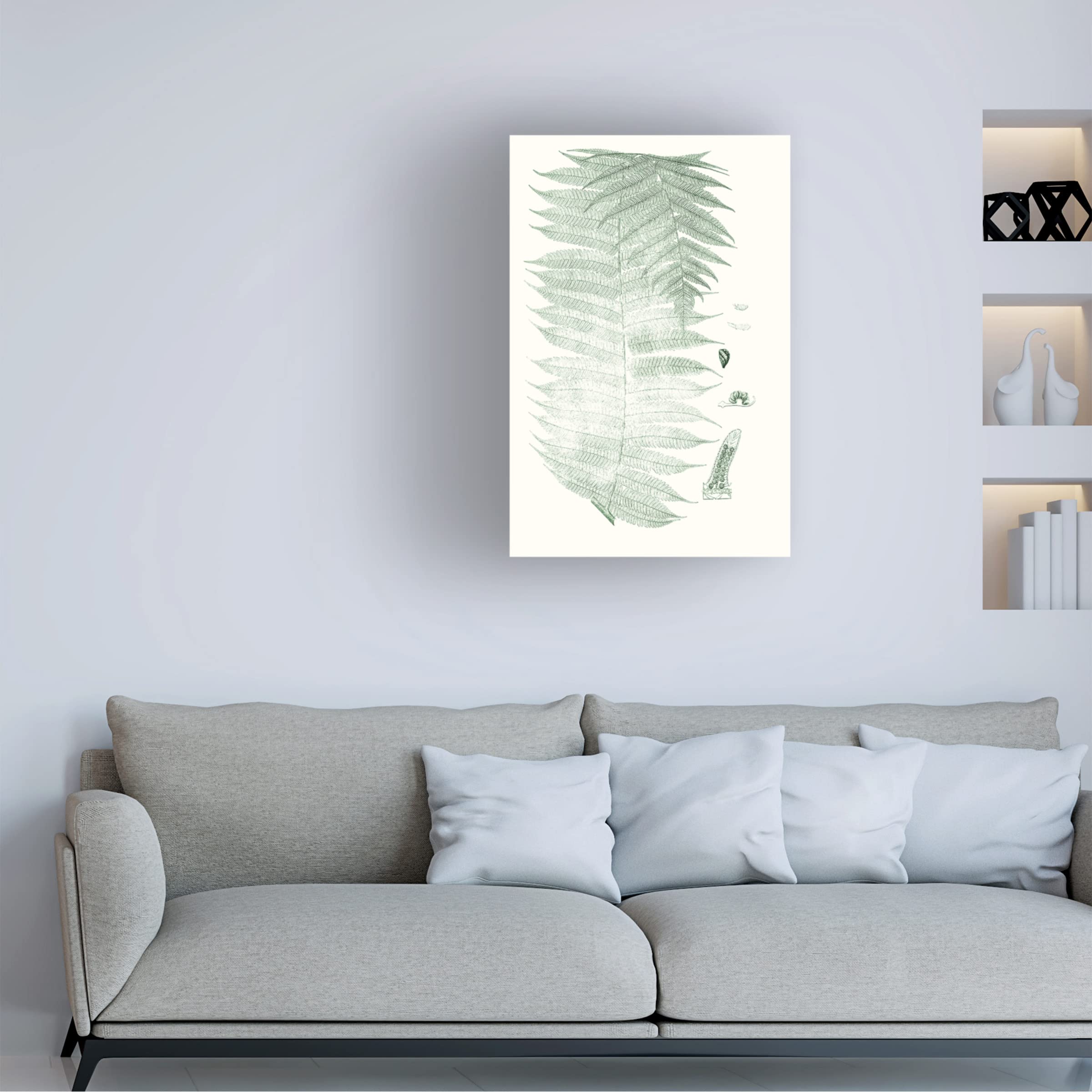Trademark Fine Art 'Verdure Ferns VI' Canvas Wall Art Print by Vision Studio - Elegant Botanical Decor for Living Room, Bedroom & Office