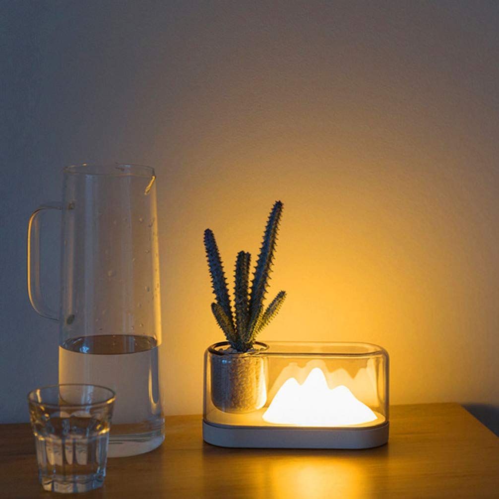 Uonlytech Personalized 3D Mountain Shape LED Table Lamp - Bedside Night Light for Bedroom, Office & Study Desk - Energy-Efficient Desktop Lamp with Modern Design for Home Decor & Relaxation