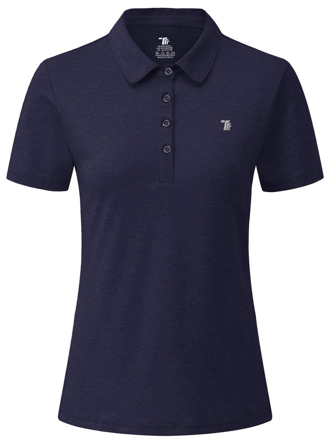 Rdruko Women's Moisture Wicking Golf Polo Shirt - Breathable Short Sleeve Collared Top for Tennis, Sports & Casual Wear - Perfect for Golf Courses, Gym Workouts & Outdoor Activities