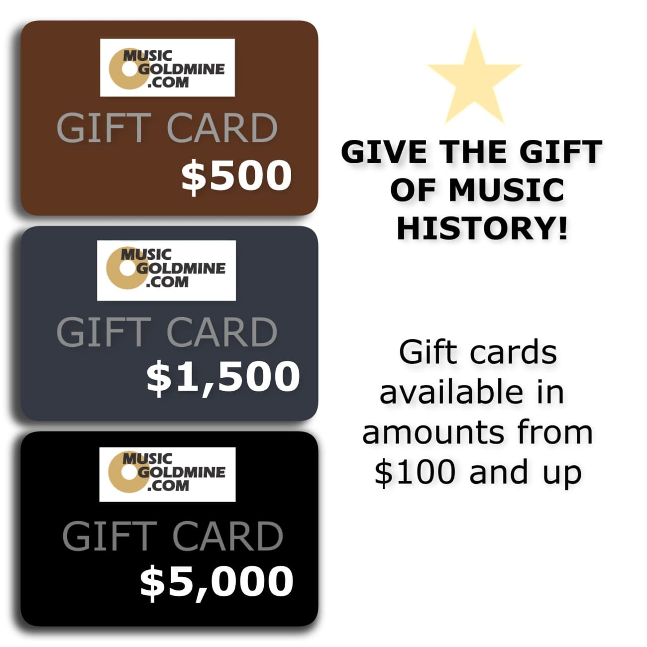 MusicGoldmine.com Gift Card - Perfect for Music Lovers, Digital Download & Streaming Credits - Great for Birthdays, Holidays & Special Occasions