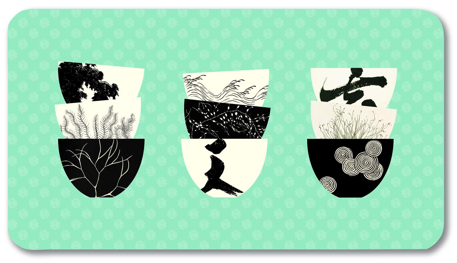 Alibabette Editions Paris Multi-Purpose Melamine Tray - 9 Small Bowls Set (7.9