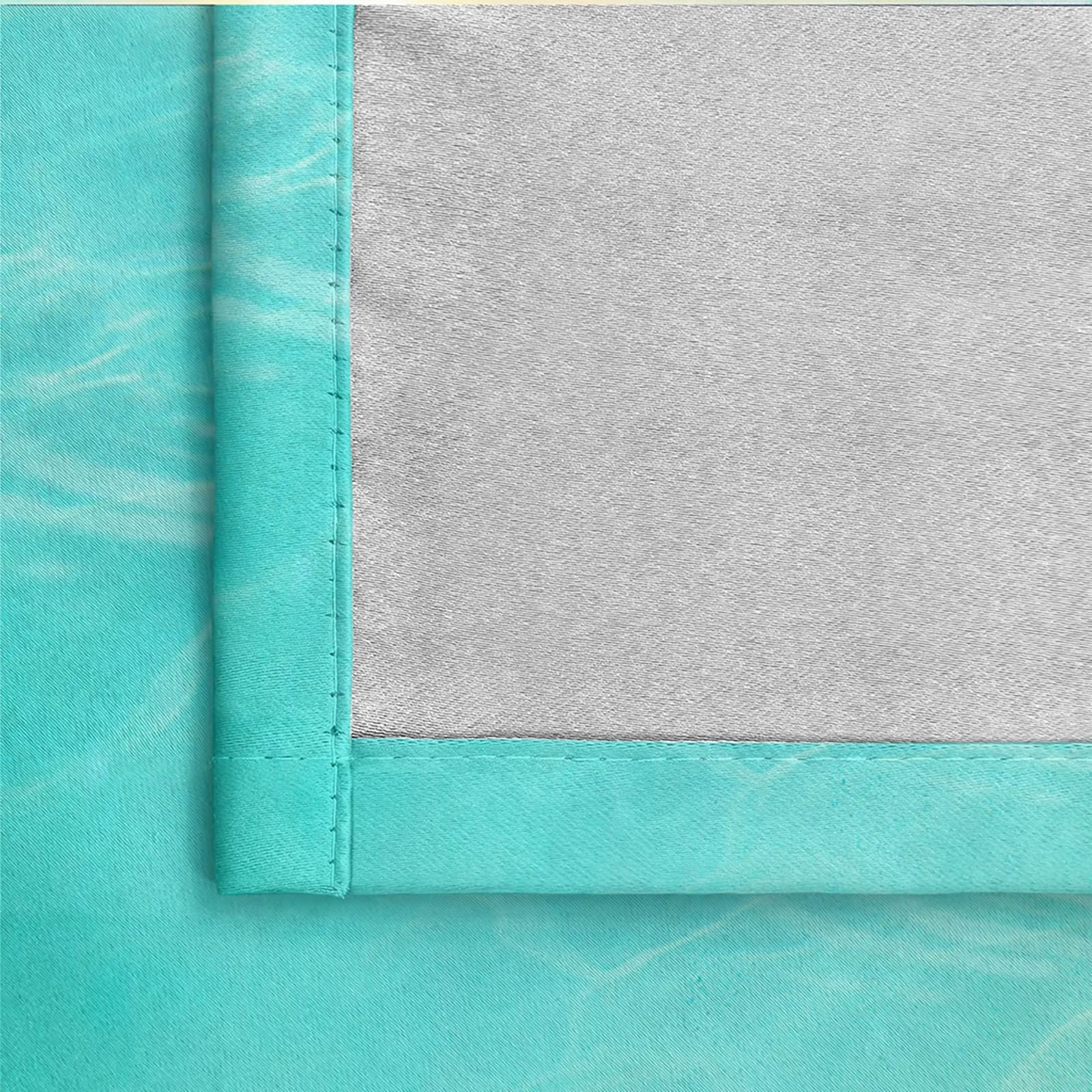 Blue Light Blocking Curtains with Dolphin & Sailboat Design - 84