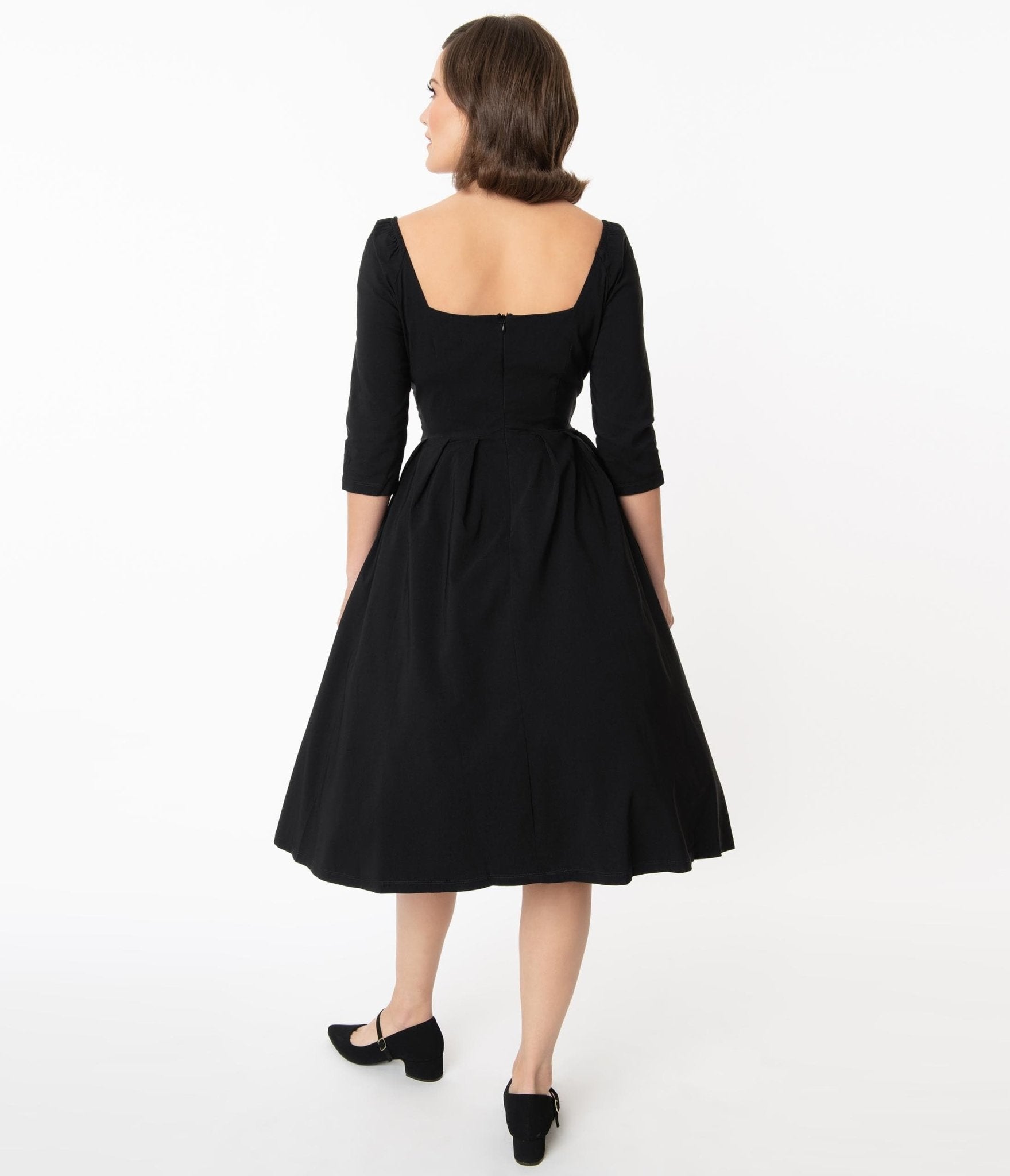 Vintage 1950s Black Sweetheart Lamar Swing Dress - Retro Pinup Style for Parties, Dances & Special Occasions
